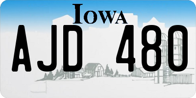 IA license plate AJD480