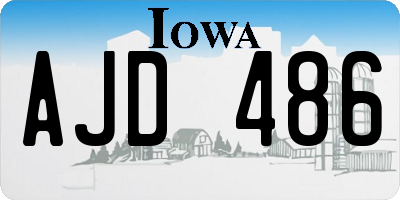 IA license plate AJD486