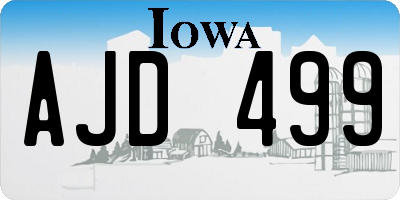 IA license plate AJD499