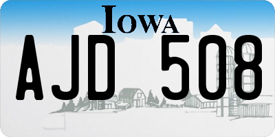 IA license plate AJD508