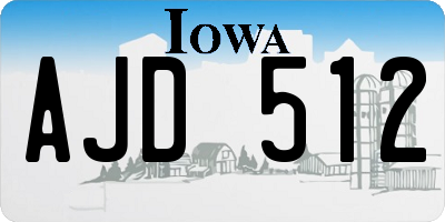 IA license plate AJD512