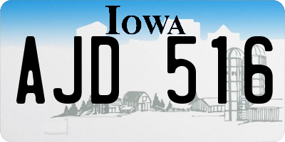 IA license plate AJD516