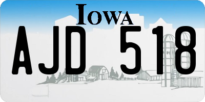 IA license plate AJD518