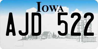 IA license plate AJD522