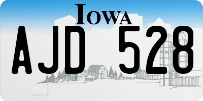 IA license plate AJD528