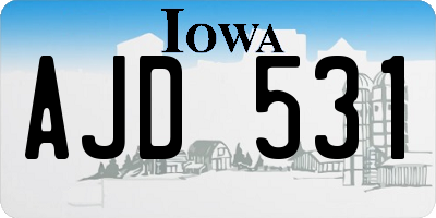 IA license plate AJD531