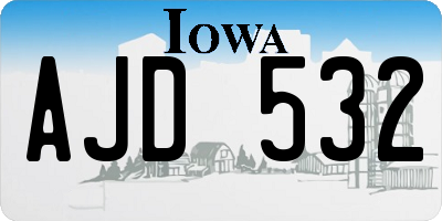 IA license plate AJD532