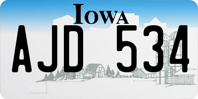 IA license plate AJD534