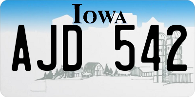 IA license plate AJD542