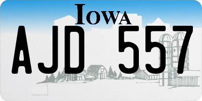 IA license plate AJD557