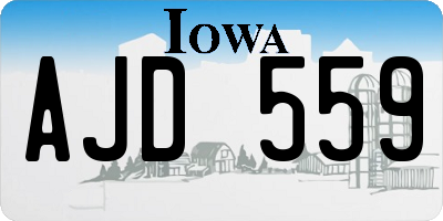 IA license plate AJD559