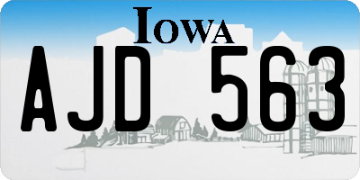IA license plate AJD563