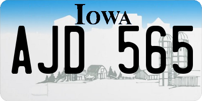 IA license plate AJD565