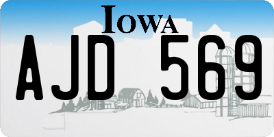 IA license plate AJD569