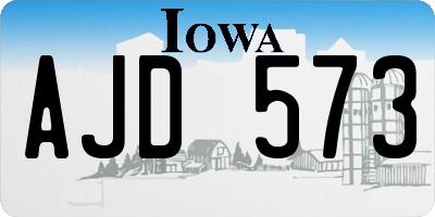 IA license plate AJD573
