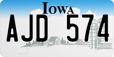 IA license plate AJD574