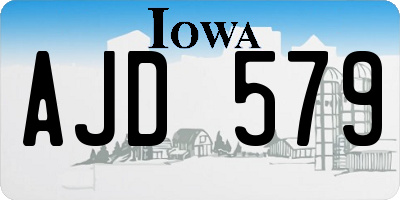 IA license plate AJD579