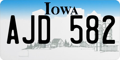 IA license plate AJD582