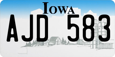 IA license plate AJD583