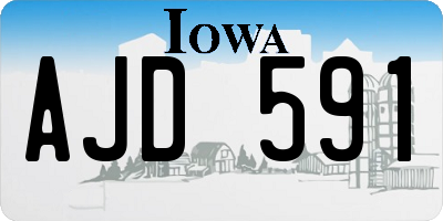 IA license plate AJD591