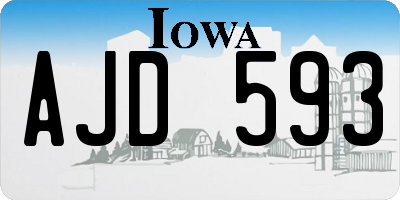 IA license plate AJD593