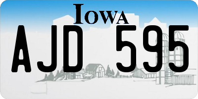 IA license plate AJD595