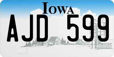 IA license plate AJD599