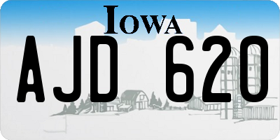 IA license plate AJD620