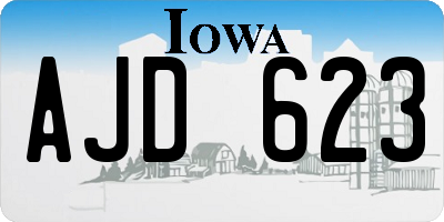 IA license plate AJD623