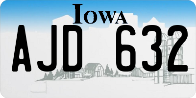 IA license plate AJD632
