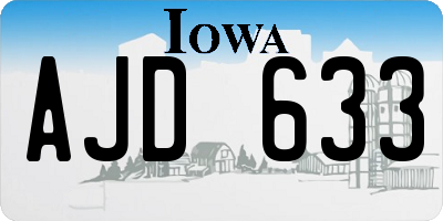 IA license plate AJD633