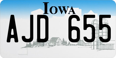 IA license plate AJD655