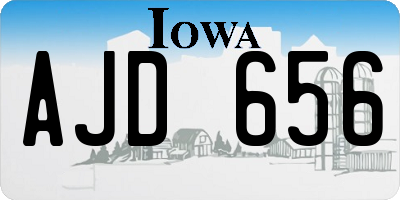 IA license plate AJD656