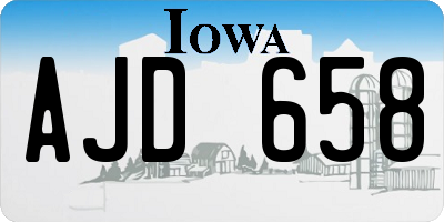 IA license plate AJD658
