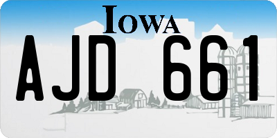 IA license plate AJD661