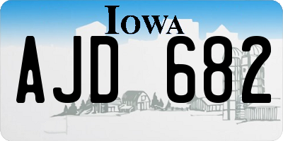 IA license plate AJD682