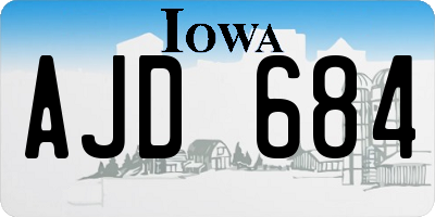 IA license plate AJD684