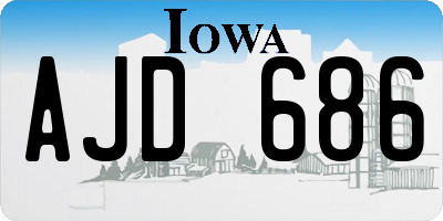 IA license plate AJD686