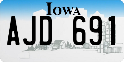 IA license plate AJD691