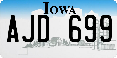 IA license plate AJD699