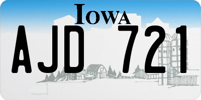 IA license plate AJD721