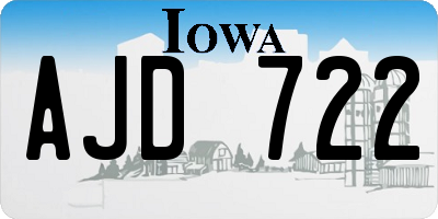 IA license plate AJD722