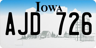 IA license plate AJD726