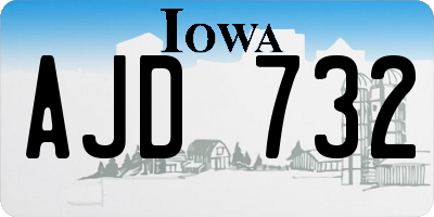 IA license plate AJD732