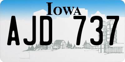 IA license plate AJD737
