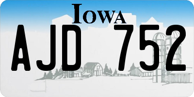 IA license plate AJD752