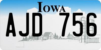 IA license plate AJD756