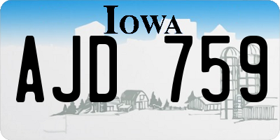 IA license plate AJD759