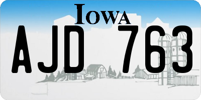 IA license plate AJD763