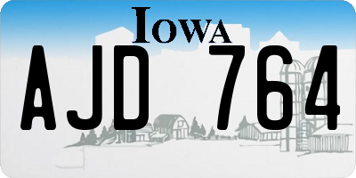 IA license plate AJD764